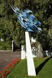 Arnold Haukeland, Fugleflukt, 1970, Blåmalt aluminium