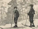 Erik Werenskiold, To skiløpere