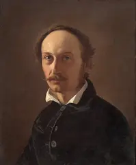 Knud Baade, Selvportrett, 1844, Olje på lerret