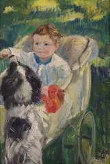 Halfdan Strøm, Barnebarn, 1932, Olje på lerret