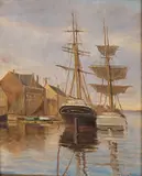 Per Gjemre, Fra Stavanger havn, Olje på lerret