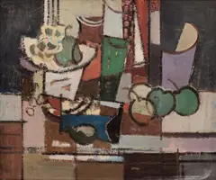 Oppstilling I by Fritz Christ, Olje på plate, sold Jun 2011