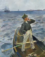 Christian Krohg, I leden, Olje på lerret