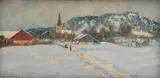 Gustav Wentzel, Etter snefallet, Olje på lerret