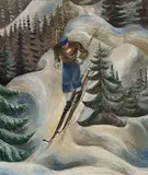 Per Krohg, Skiløper, 1931, Olje på plate