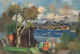 Thoralf Gjesdal, I Bjergstedparken, Olje på lerret