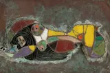 Sigurd Winge, Havfrue, 1941, Metall, glass og fargepulver