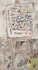 Ludvig Eikaas, Torvet Bergen, 1969, Olje på lerret