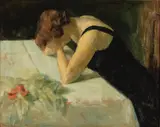 Erik Werenskiold, Fru Heimbeck (studie til middagsselskapet)