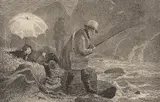 Thomas Fearnley, Kunstnerne fisker i regnvær, Radering