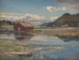 Thoralv Sundt-Ohlsen, Ståvivannet, 1920, Olje på lerret, oppklebet på plate