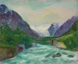 Alf Lundeby, Fra Jostedalen, 1951, Olje på plate