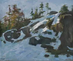 Tore Juell, Februar morgen, Olje på plate