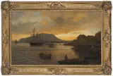Hans Gude, Sommernatt ved Drøbak, 1898, Olje på lerret