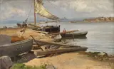 Hans Gude, Fra Kristianiafjorden, 1872, Olje på lerret