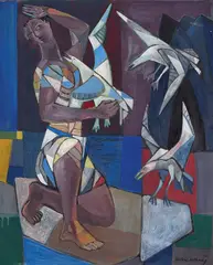 Jørleif Uthaug, Sjøfuglene, 1952, Olje på lerret