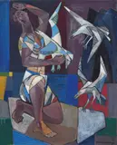 Jørleif Uthaug, Sjøfuglene, 1952, Olje på lerret