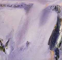 Olivier Debré, Rauland Violette, 1971, Olje på lerret
