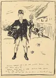 Edvard Munch, Hunden overfaller postbudet