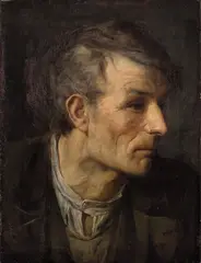 Johanne Mathilde Dietrichson, Mannshode, 1857, Olje på lerret