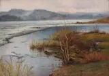 Haakon Kaulum, Sen høst, Olje på lerret