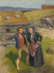 Eivind Nielsen, Fra Peer Gynt, Olje på lerret