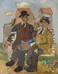 Thorstein Rittun, Frieren, 1955, Olje på lerret