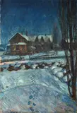 Thorolf Holmboe, Måneskinnslandskap med hus