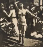 Odd Nerdrum, Stående akt, Litografi, lysmål