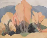 Rudolph Thygesen, Høstlandskap, 1945, Olje på plate