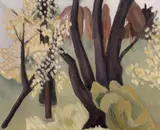 Rudolph Thygesen, Gammel have, 1951, Olje på lerret