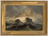 Knud Baade, Storm ved den norske kyst, 1846, Olje på lerret
