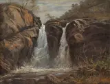 Carl Saabye, Hunderfossen, Olje på lerret