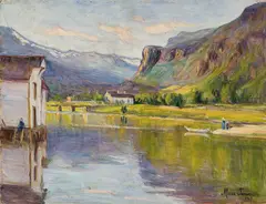 Marie Tannæs, Fra Strandebarm i Hardanger, 1927, Olje på lerret