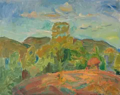 Thorvald Erichsen, Sommerlandskap, 1936, Olje på lerret