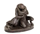 Stephan Sinding, To mennesker, 1889, Bronse