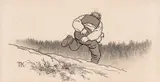 Theodor Kittelsen, Fra Eventyret: Gutten som ville bli handelskar, Lavering og blyant på papir, lysmål
