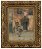 Kirkeportal, Venezia by Frits Thaulow, 1885, Olje på lerret, sold May 2009