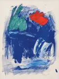 Jakob Weidemann, Komposisjon, 1999, Litografi med håndkolorering