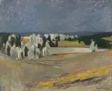 Erling Enger, Vinter, 1965, Olje på lerret