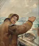 Babord litt by Christian Krohg, Olje på lerret, sold Nov 2008