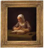 Adolph Tidemand, Lesende gammel kone