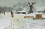 Gustav Wentzel, Vintertåke, Olje på lerret