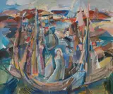 Thorstein Rittun, Skjærgårdssøndag, 1976, Olje på lerret
