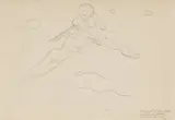 Edvard Munch, Studie til Eterhavet, Blyant på tykt blågrått papir