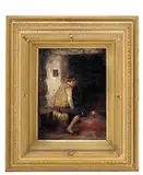 Oscar Wergeland, Gutt ved grue, Olje på plate