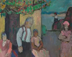 Losfamilien by Hans Finne-Grønn, Olje på lerret, sold Jun 2008