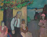 Hans Finne-Grønn, Losfamilien, Olje på lerret