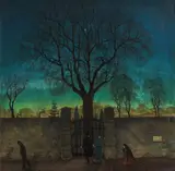 Olaf Martinius Willums, Mennesker ved bymur, Olje på lerret