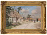 Landsbyparti by Frits Thaulow, 1892, Olje på lerret, sold May 2008
